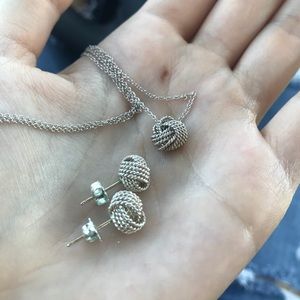 Sterling Silver Twist Knot Rope set